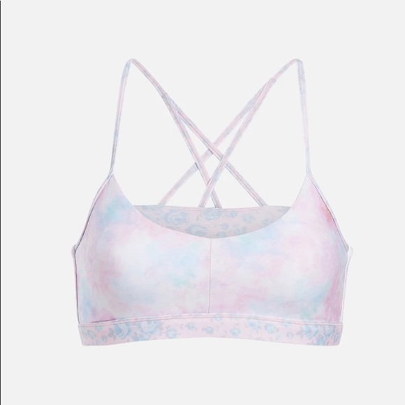 LoveShackFancy x Bandier Strappy Bra in Tie Dye Cotton Candy Rose XS - Picture 5 of 7